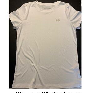 Under Armour Women's White Short Sleeve Tee size large